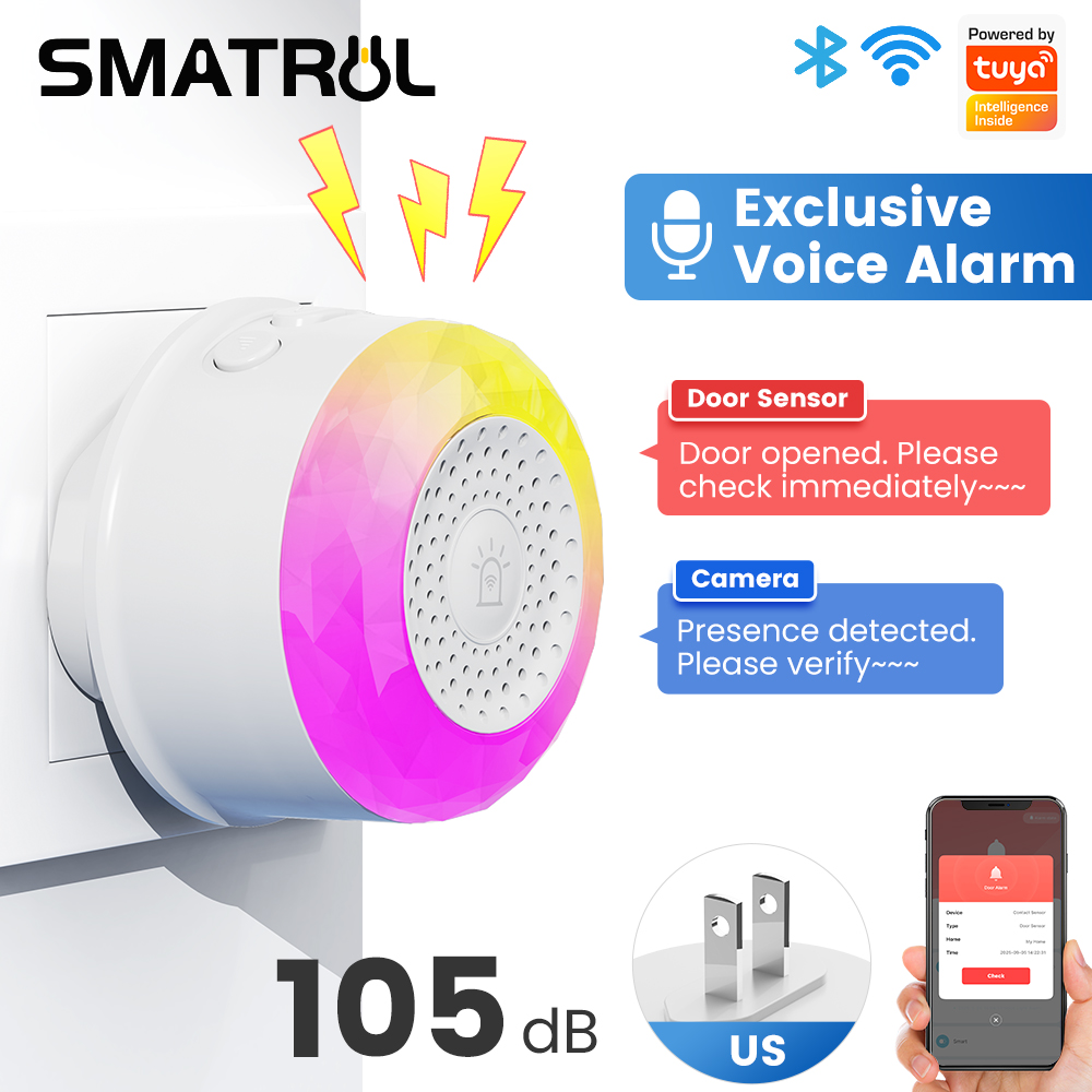 SMATRUL Tuya WiFi サウンド＆ライトアラーム - Travel Accessories Uk のレビューと価格