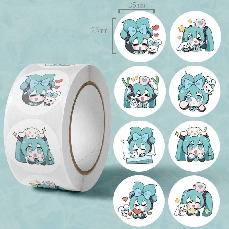 インスタ映えする可愛い初音ミクステッカー、漫画風装飾シール、 - Travel Accessories Cute のレビューと価格