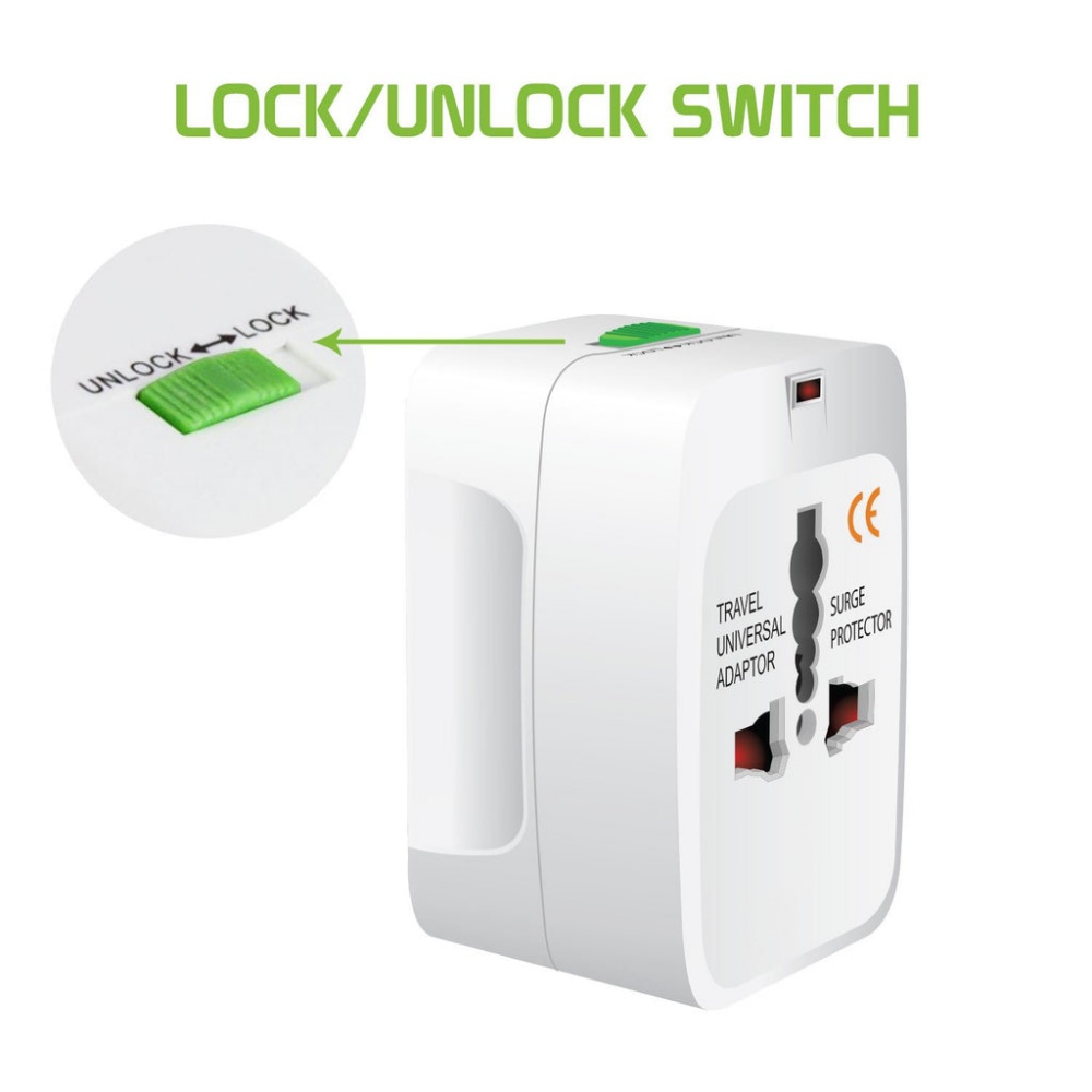 オールインワン万能旅行用AC電源アダプター 2つのUSB T - Travel Accessories For Europe のレビューと価格