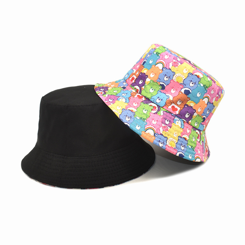 新しいかわいい漫画ケアベアーズ漁師の帽子日焼け止め両面盆地帽 - Travel Accessories Cute のレビューと価格