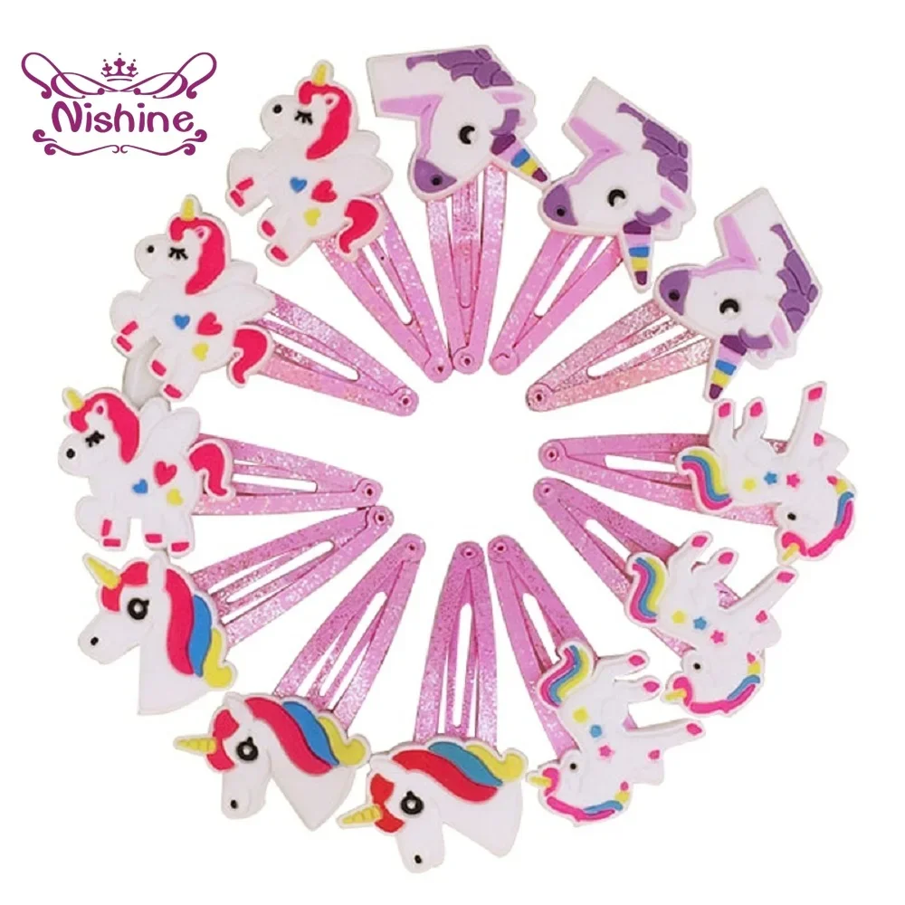 西根 10 ピース/ロットユニコーンヘアクリップ漫画動物ヘア - Travel Accessories For 10 Year Old Girl のレビューと価格