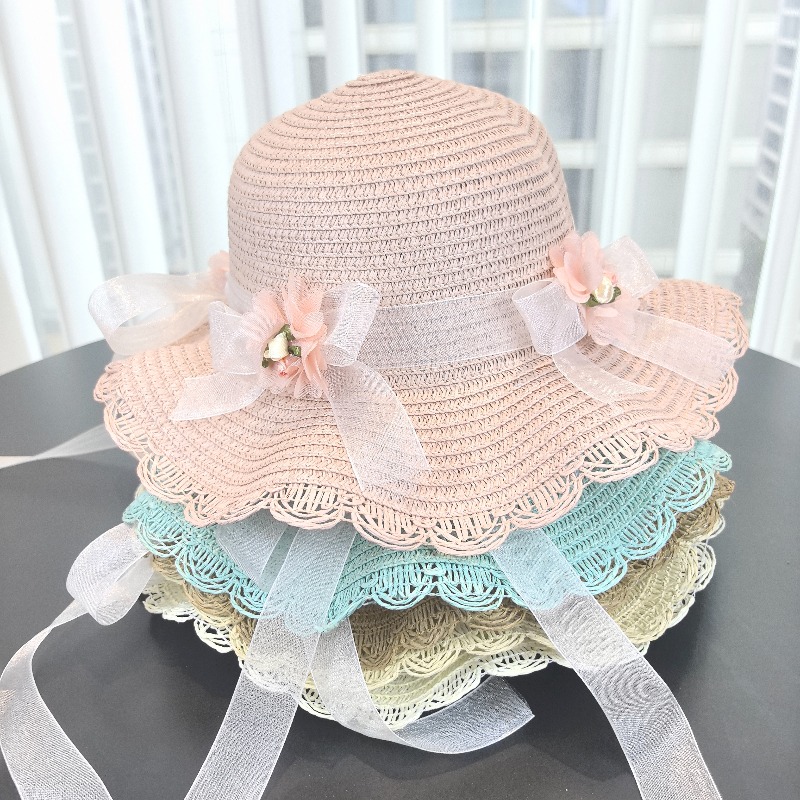 女の子用2ピース麦わら帽子、無地、アウトドア旅行用サンハット - Travel Accessories For 10 Year Old Girl のレビューと価格