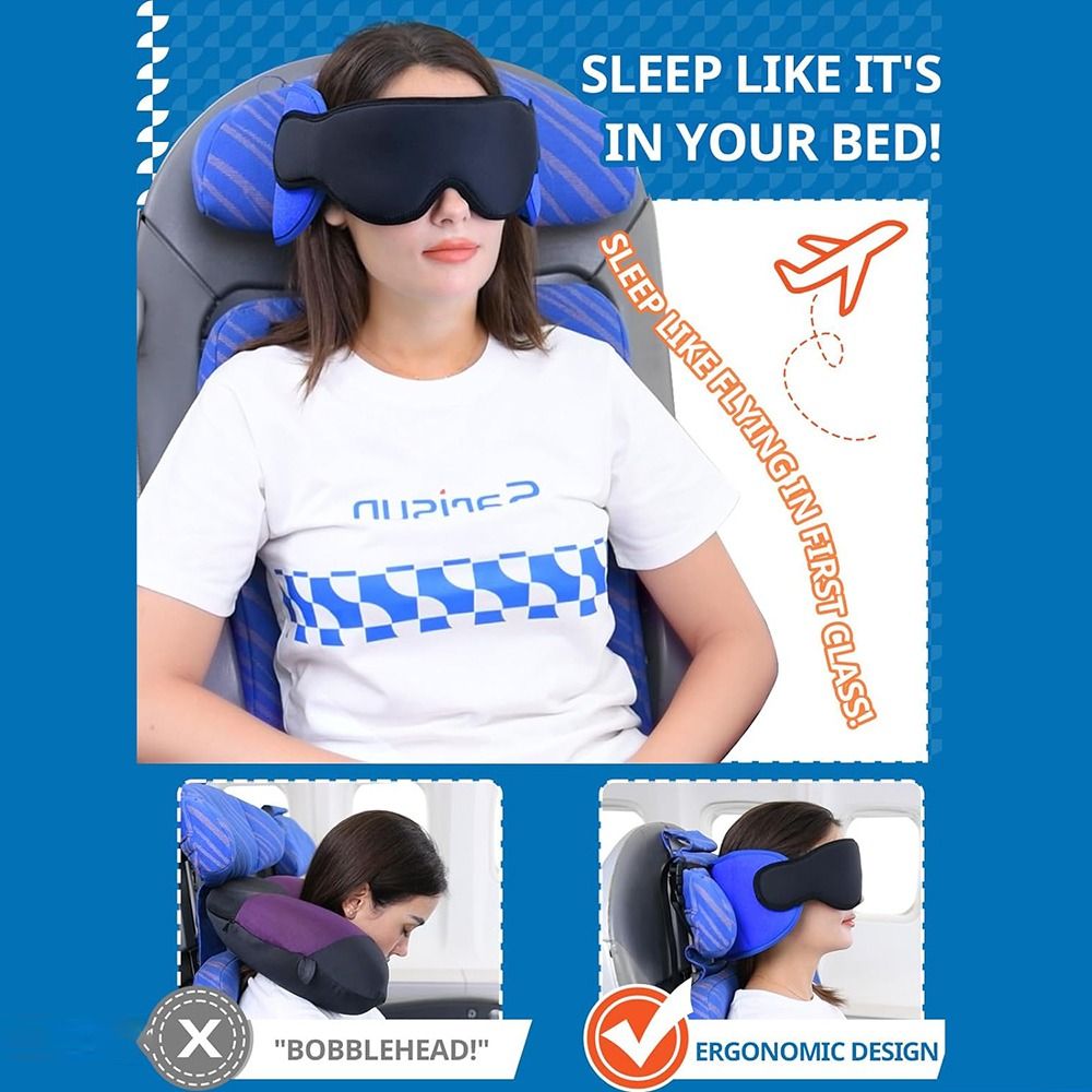 新3D立体型トラベルピロー 100%遮光 目圧ゼロ アイカバ - Travel Accessories For Road Trip のレビューと価格